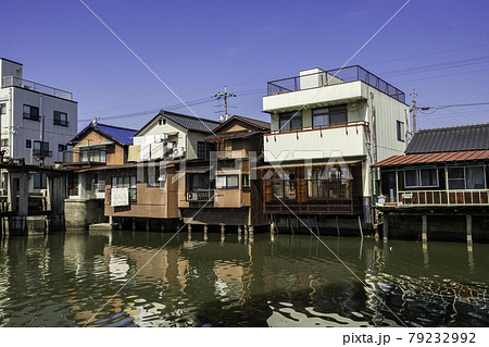 玉島港　溜川風景　岡山県倉敷市 79232992