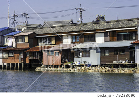 玉島港　溜川風景　岡山県倉敷市 79233090