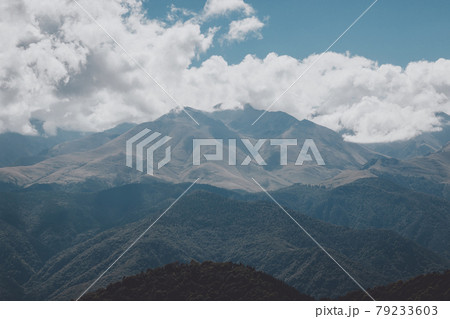 Closeup view mountains and valley scenes in national park Caucasus, Russia Closeup view mountains and valley scenes in national park Caucasus, Russia 79233603