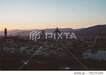 Panoramic view of Florence city from Piazzale Michelangelo Panoramic view of Florence city from Piazzale Michelangelo 79235395