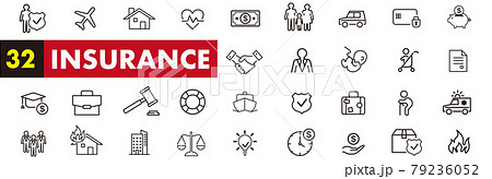 Insurance icon set vector illustration. Insurance icon set vector illustration. 79236052