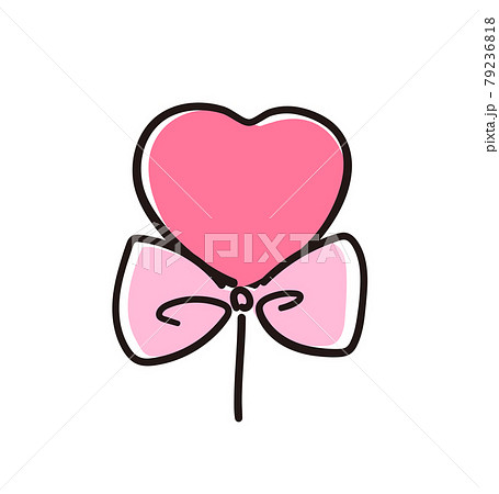 カラフルな手書きかわいい風船のイラストのイラスト素材