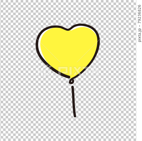 カラフルな手書きかわいい風船のイラスト 79236826