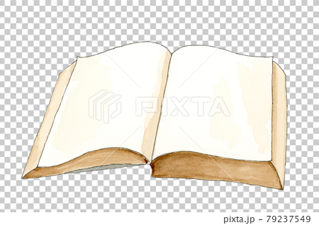 Book Spread Hand Painted Watercolor Stock Illustration