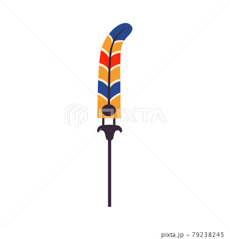 Egyptian Fan Isolated on White Background Vector Illustration 79238245