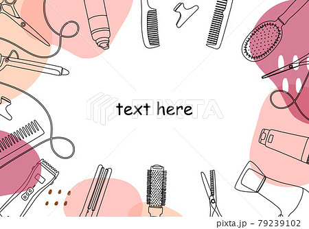 Frame, border of hairdressing tools.  79239102