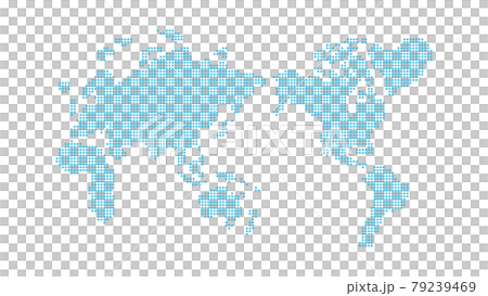 World map Simple dot illustration IT, digital image (blue dot, white background) 79239469