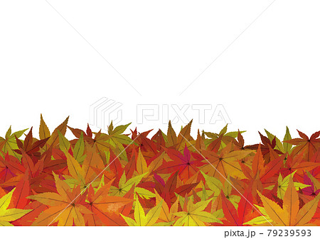 奥行きのある紅葉のフレームのイラスト素材