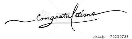 筆文字 Congratulations .nのイラスト素材 [79239783] - PIXTA