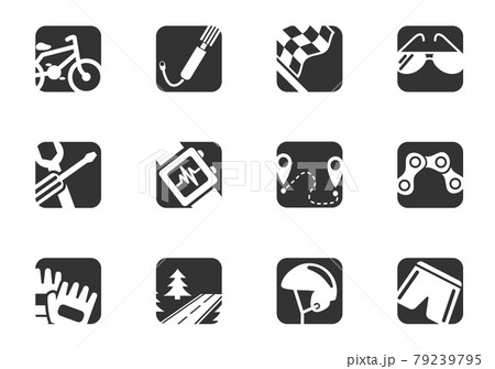 Cycle racing icon set Cycle racing icon set 79239795