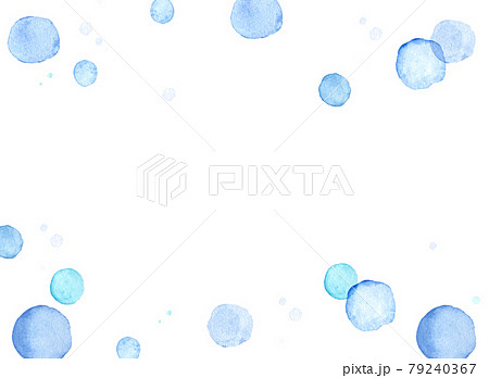 夏イメージの背景イラスト 水彩水玉模様のイラスト素材