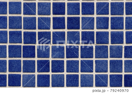 Small blue wall tiles close-up. Abstract colored background 79240970
