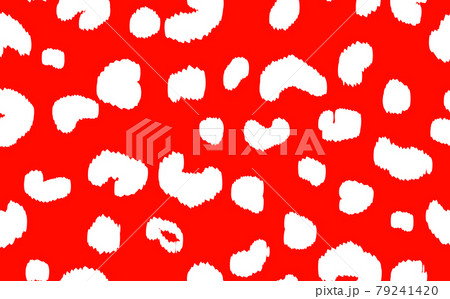 Abstract modern leopard seamless pattern. Animals trendy background. Red and white decorative vector stock illustration for print, card, postcard, fabric, textile. Modern ornament of stylized skin Abstract modern leopard seamless pattern. Animals trendy background. Red and white decorative vector stock illustration for print, card, postcard, fabric, textile. Modern ornament of stylized skin 79241420