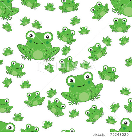frog seamless pattern with white background 79243029