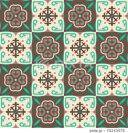 brown moroccan mosaic seamless pattern 79243070