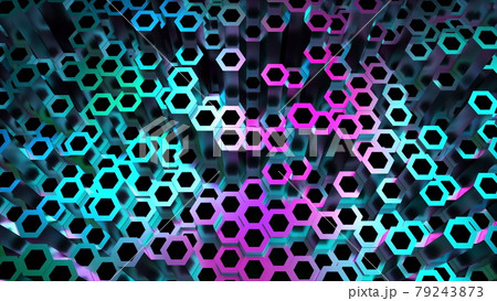 Iridescent honeycomb relief 79243873