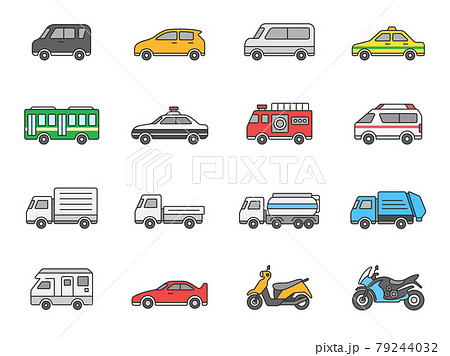 自動車のイラストアイコンセット 79244032