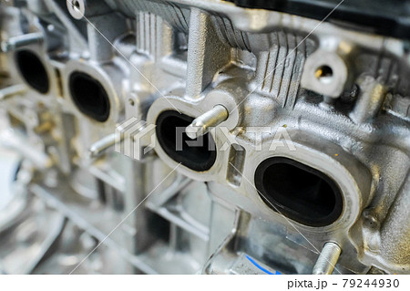 Car engine inside view. Motor in details. Close up Car engine inside view. Motor in details. Close up 79244930