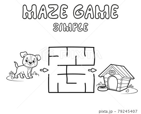 A maze game for kids. guide your dog through the maze to the bowl booth  6686652 Vector Art at Vecteezy