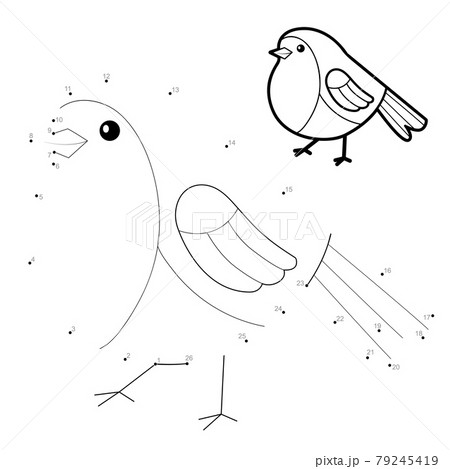 Dot to dot Christmas puzzle for children. Connect dots game Dot to dot Christmas puzzle for children. Connect dots game 79245419