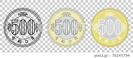 新500円硬貨のイラストレーション 新500円硬貨のイラストレーション 79245794