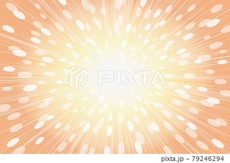 スピード感のある楕円の集中背景_オレンジ色 79246294