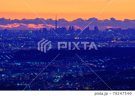 東京の夜景 高尾山からの眺め 東京の夜景 高尾山からの眺め 79247540