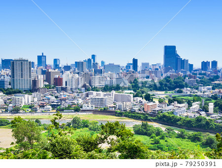 仙台　仙台城跡から眺望 79250391