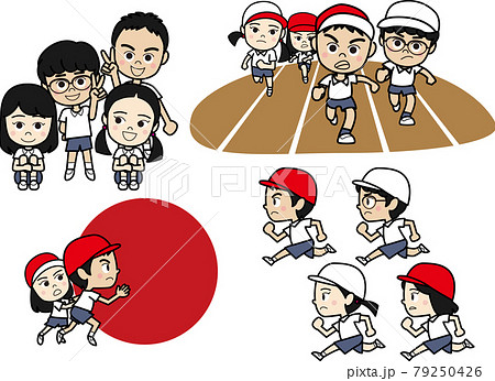 小学生運動会のイラスト素材