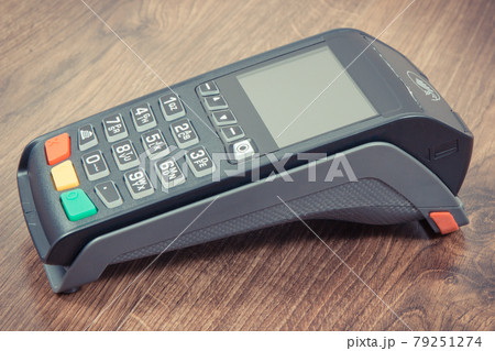 Payment terminal, credit card reader using for cashless paying 79251274
