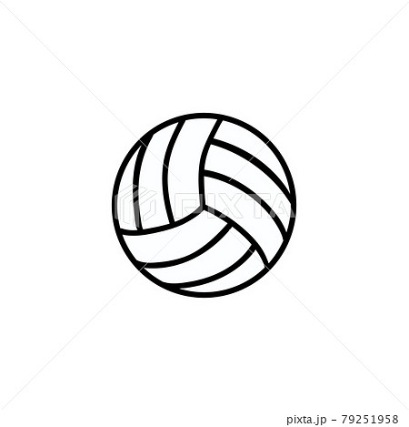 Silhouette icon sport volleyball ball 79251958