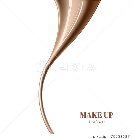 Realistic foundation creamy texture for beauty products ad, 3d effect Realistic foundation creamy texture for beauty products ad, 3d effect 79253587