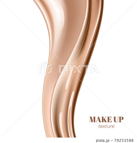 Realistic foundation creamy texture for beauty products ad, 3d effect Realistic foundation creamy texture for beauty products ad, 3d effect 79253588