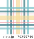 Pale Plaid in blue yellow pink on white seamless vector repeat 79255749