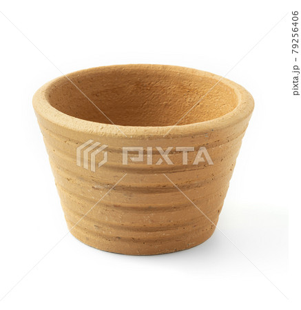 Terracotta pot isolated on a white background. 79256406