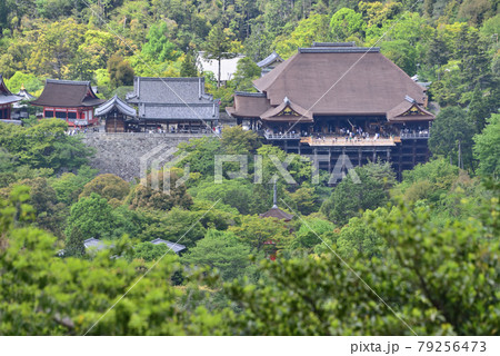京都「豊国廟(阿弥陀ヶ峰 山頂)」より望む新緑の清水寺 京都「豊国廟(阿弥陀ヶ峰 山頂)」より望む新緑の清水寺 79256473