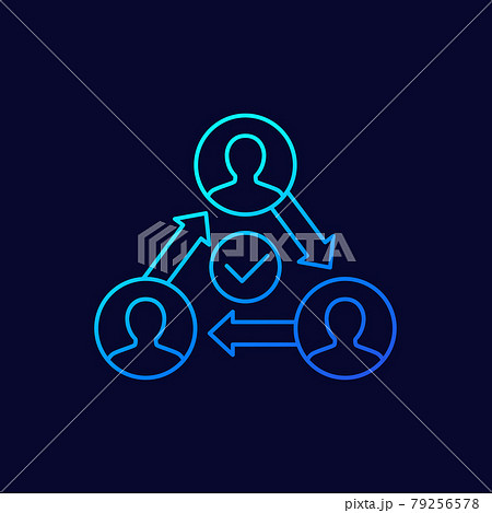 business agility line vector icon on dark business agility line vector icon on dark 79256578