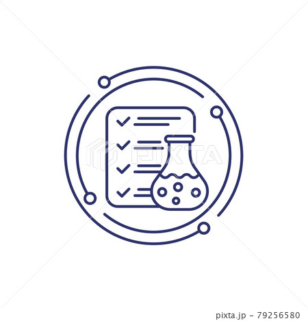 lab test results line icon on white 79256580