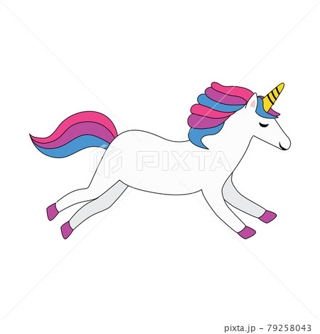 white unicorn with colorful mane white unicorn with colorful mane 79258043