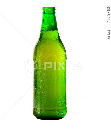Green Beer bottle isolated on white. Clipping path 79258680