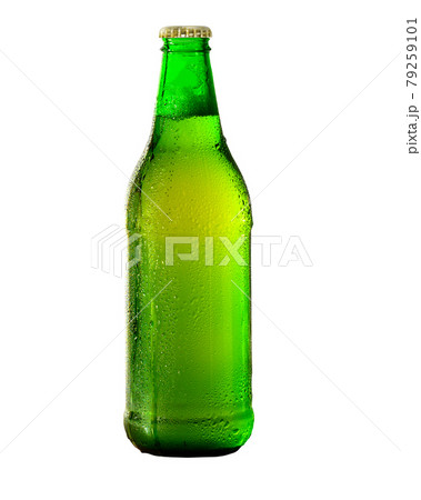 Green Beer bottle isolated on white. Green Beer bottle isolated on white. 79259101