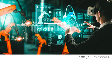 Advanced robot arm system for digital industry and factory robotic technology Advanced robot arm system for digital industry and factory robotic technology 79259984