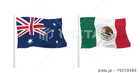 メキシコとオーストラリアの国旗 メキシコとオーストラリアの国旗 79259989