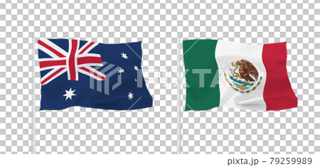 メキシコとオーストラリアの国旗 メキシコとオーストラリアの国旗 79259989
