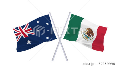 メキシコとオーストラリアの国旗