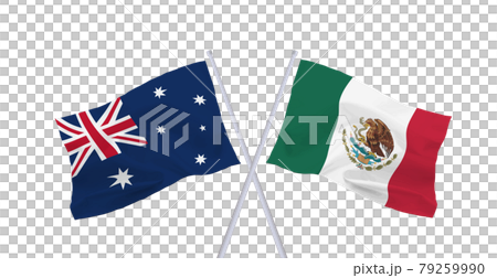 メキシコとオーストラリアの国旗 79259990