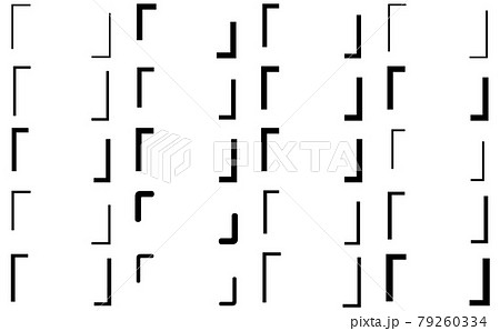 括弧のアイコンセットのイラスト素材