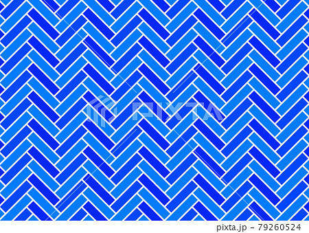 ヘリンボーン柄 シームレスパターン素材18（青、水色、白） 79260524