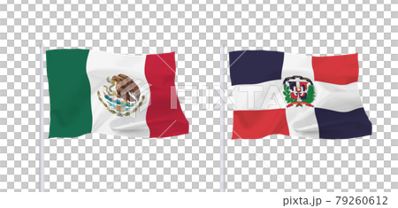 メキシコとドミニカ共和国の国旗 メキシコとドミニカ共和国の国旗 79260612