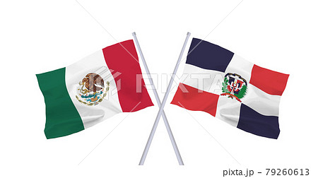 メキシコとドミニカ共和国の国旗 メキシコとドミニカ共和国の国旗 79260613